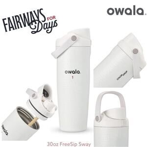 Owala Golf Fairways For Days 30 Oz Color Drop Freesip Sway Bottle White PRESALE